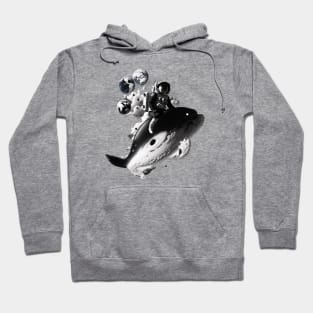 Astronaut On A Whale In Space Hoodie